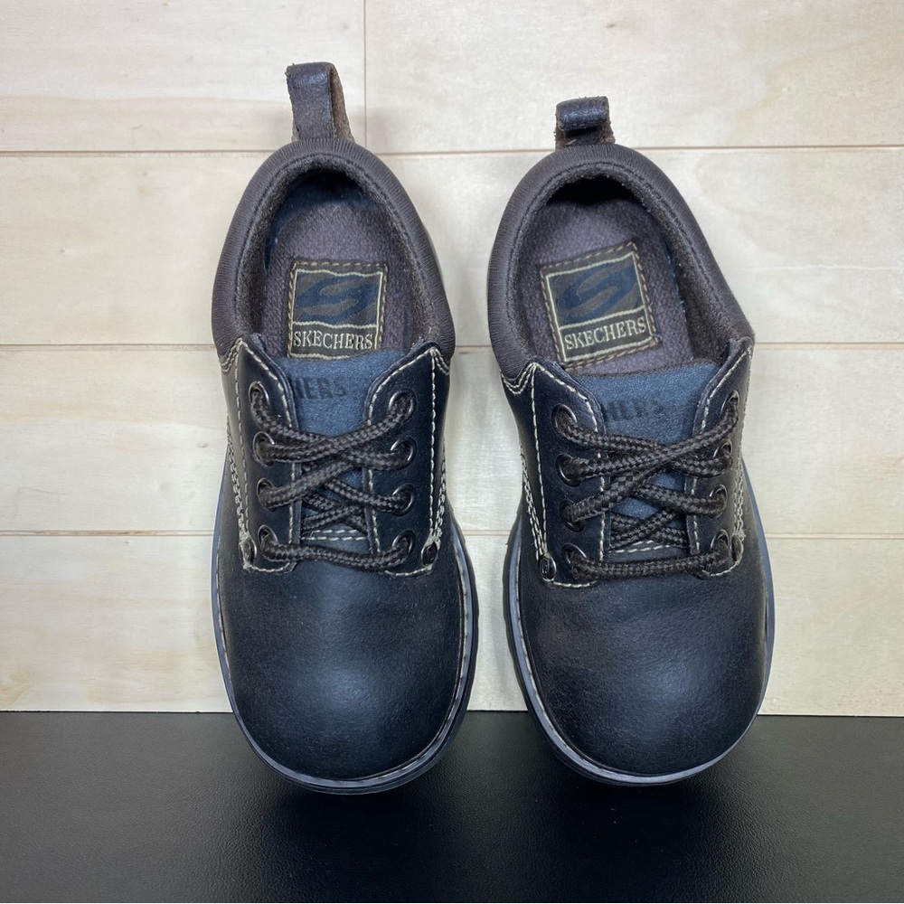 Skechers Y2K Sneakers Vintage Brown Leather Kid's Youth Size 11.5 Shoes 8174L - Picture 8 of 11